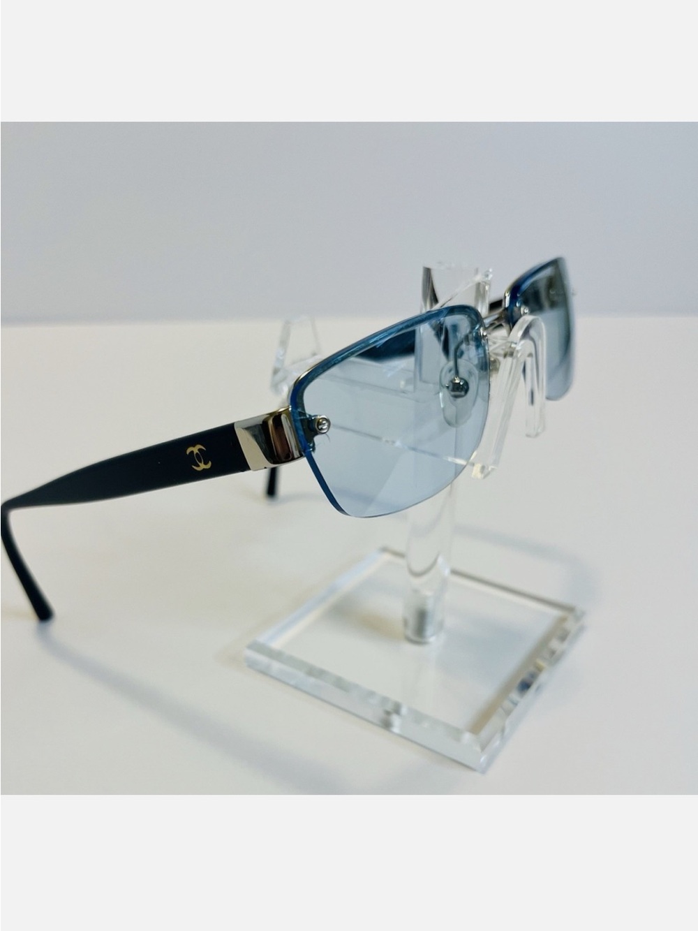 Authentic vintage Chanel Blue Lens glasses